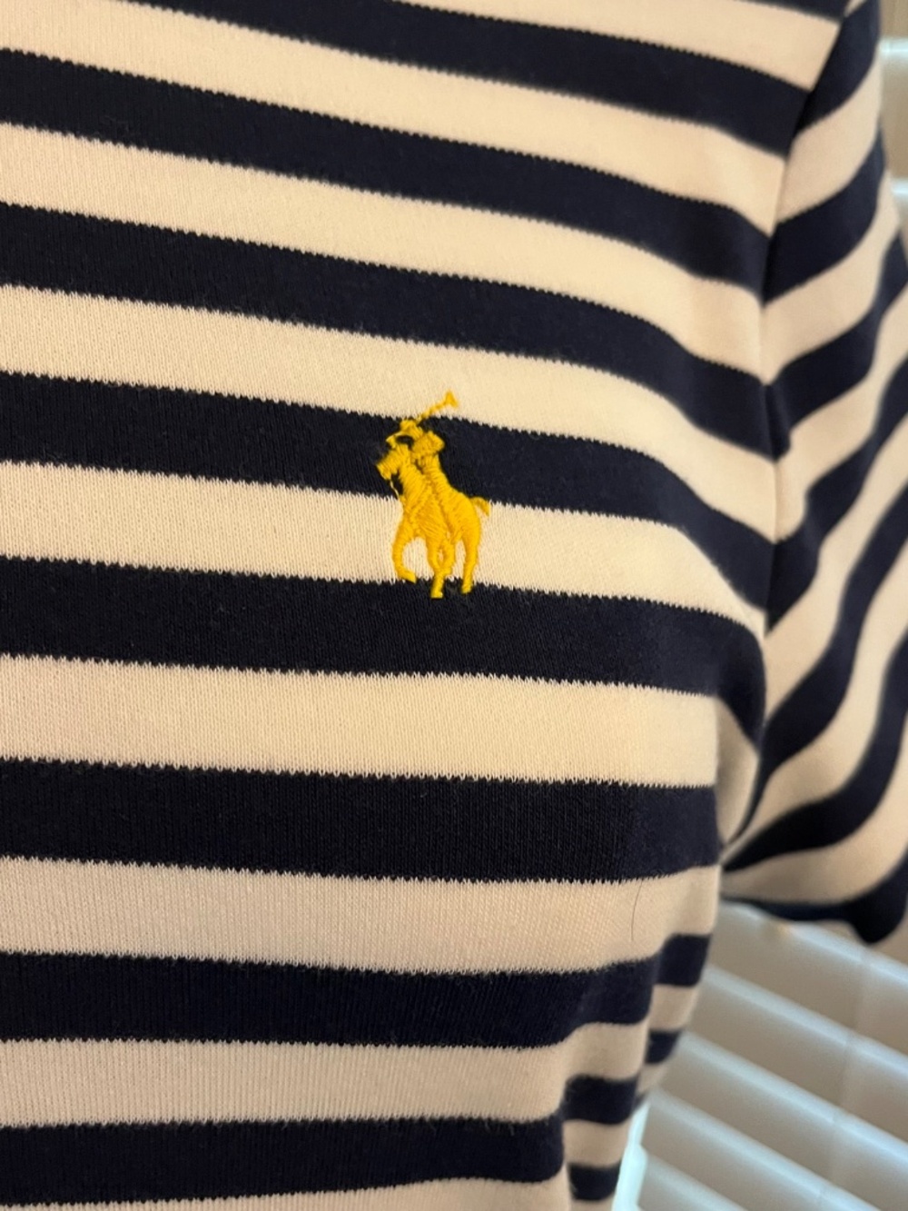 Ralph Lauren Polo Striped Navy White Midi Polo Dress Short Sleeve S/M - Picture 2 of 6